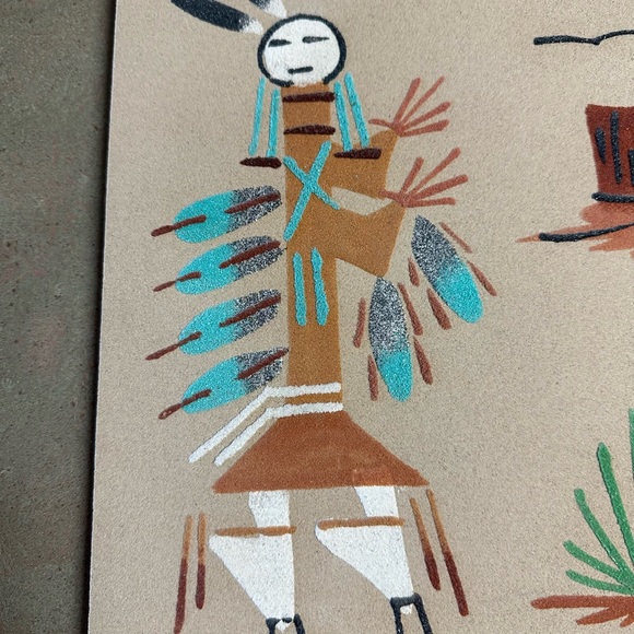 Native American Sand Art 12x12 Signed - Picture 6 of 8